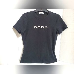 Bebe Tshirt black size M medium y2k